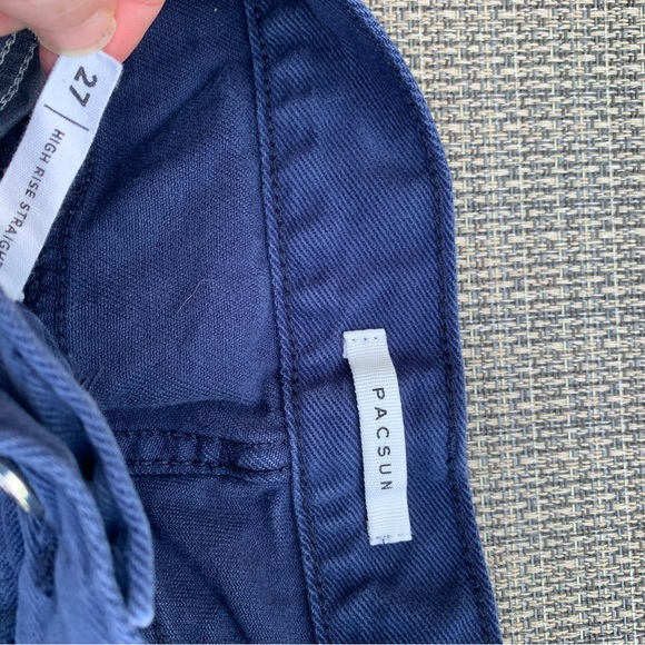 PacSun High rise straight jeans deep blue size 27 - Picture 6 of 8